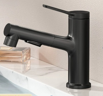 Змішувач для умивальника Prime (L-02) Black Bathmix 25704 фото
