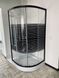 Душова кабіна 90х90 півкругла BathMix BMLine BL-90/13 скло вузька чорна смужка 4мм з піддоном 13см профіль чорний 16779 фото 4