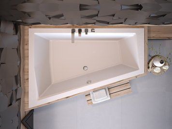 Ванна акрилова INTIMA DUO SLIM 180х125 Ліва (соло) без ніг NAVARA46763 фото