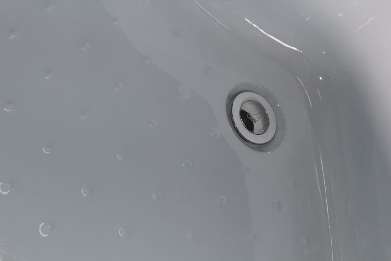 Душова кабіна 90х90 см півкругла BathMix BMLine F-90/42 скло fabric 4 мм з піддоном 42 см профіль сатин 10820 фото