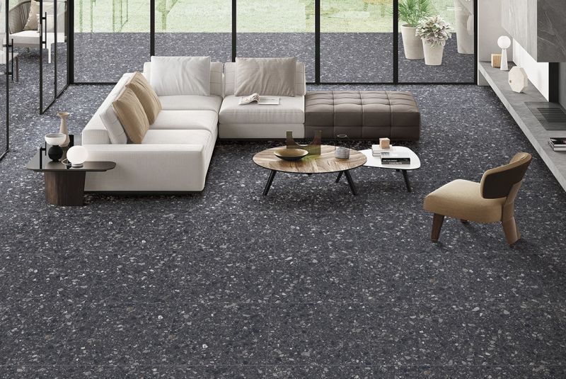 FLORENCE TERRAZZO NERO 60x60 (плитка для підлоги і стін) NAVARA54752 фото