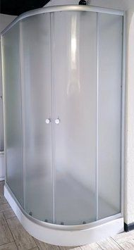 Душ.кабіна BM Eco F-128/12 L (8027 AL), 120х80х12х193, м/п, п-матове (4 мм.), пр-хром, сатин 16799 фото