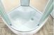 Гідробокс 90х90 см півкруглий BathMix BMS FF-90/42 скло матове fabric 4 мм з глибоким піддоном профіль сатин 11695 фото 6